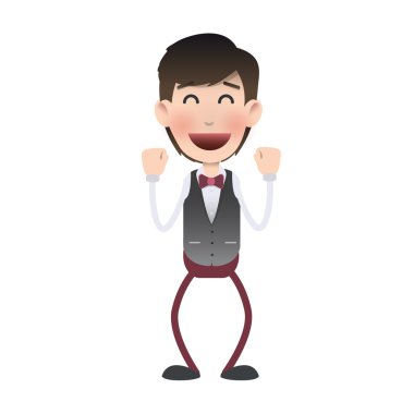 izole arka plan üzerinde mutlu bir adam. vektör tasarımı.