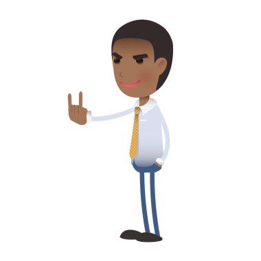 Şeytan iş adamı izole arka plan üzerinde. vektör tasarımı. 