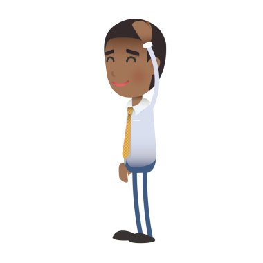 izole arka plan üzerinde mutlu bir işadamı. vektör tasarımı. 