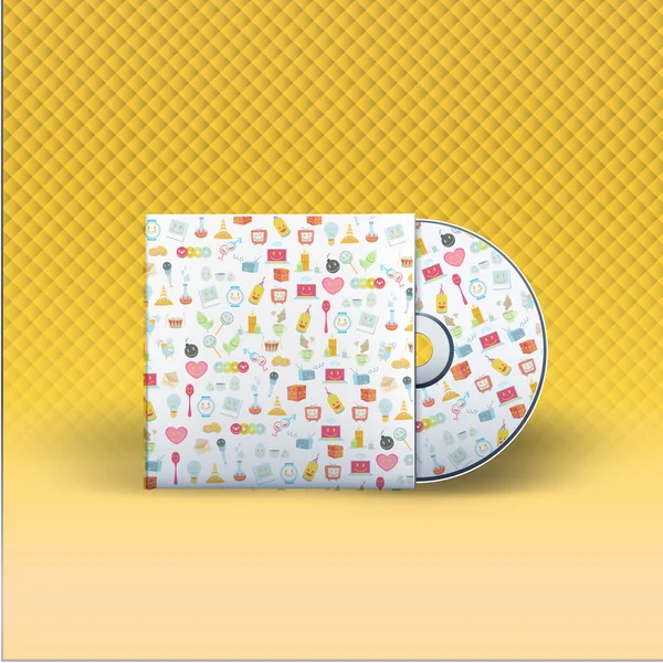 Cd with cover. Vector design. — Stock Vector