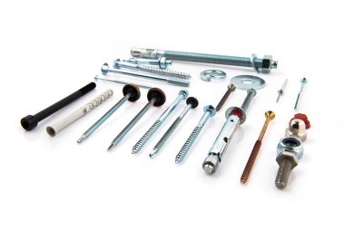 donanım elemanları izole beyaz zemin üzerine 