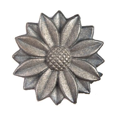 Beyaz arka plan üzerinde dekorasyon için çelik eleman