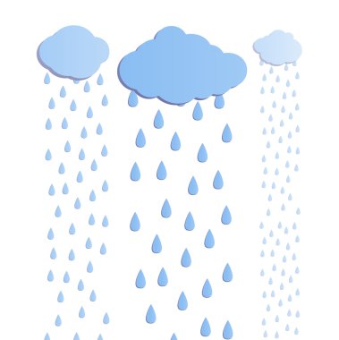 bulutlar izole beyaz zemin üzerinde. vektör tasarımı. 