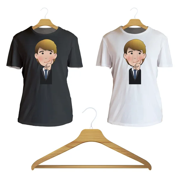 Businessman printed on shirt. Vector design — Stock Vector