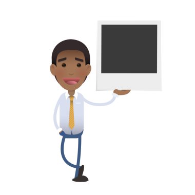 fotoğrafçılık üzerine beyaz bir iş adamı. vektör tasarımı. 