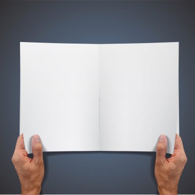 Boş beyaz izole mavi kitap. vektör tasarımı. 