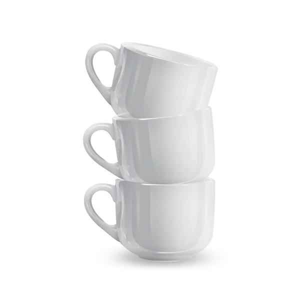 Mehrere Frey-Tassen über Weiß. Vektordesign. — Stockvektor