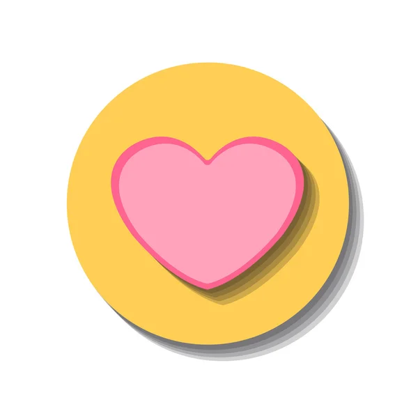 Icono web de corazón sobre fondo blanco — Vector de stock