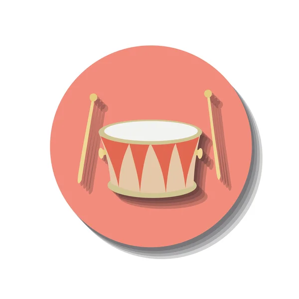 Icona web di tamburo su sfondo bianco — Vettoriale Stock