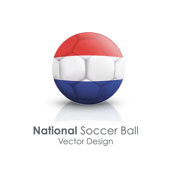 Ballon de football des Pays-Bas sur fond blanc — Image vectorielle