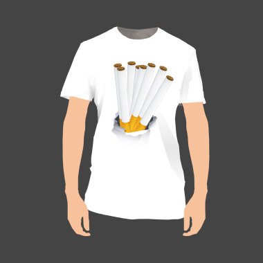 Sigara forması basılmış delik kağıt içinde