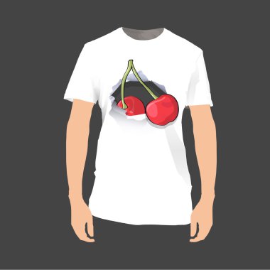 kiraz forması basılmış delik kağıt içinde