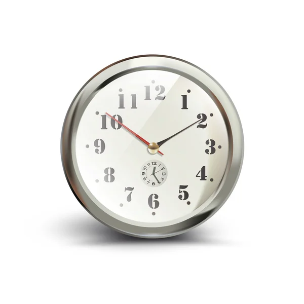 Horloge vintage sur fond blanc isolé — Image vectorielle