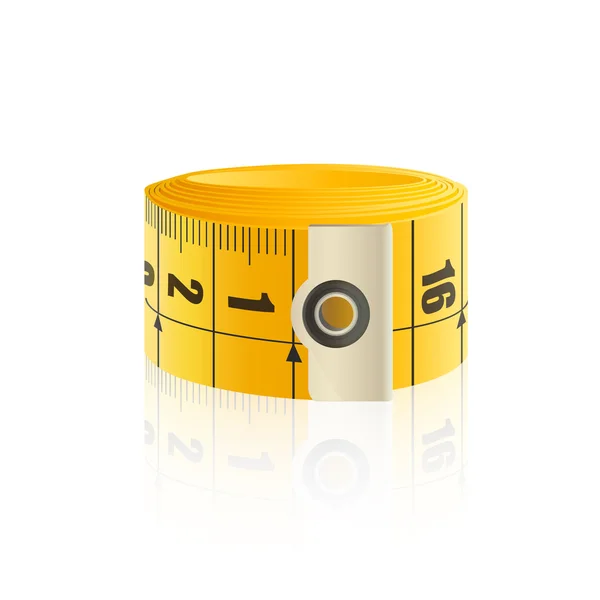 Tape measure over isolated white background — Stock Vector