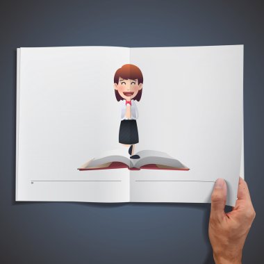 İş adamları ile kitap defter üzerinde basılı