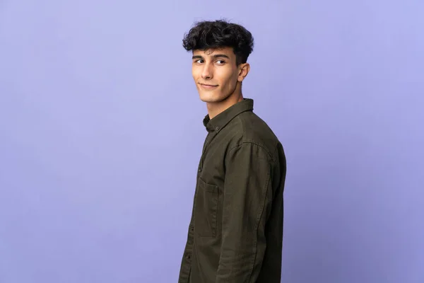 Ung Argentinsk Man Isolerad Bakgrunden Porträtt — Stockfoto