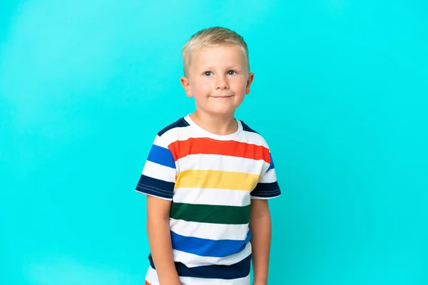 Little Russian Boy Isolated Background — Stock Photo, Image