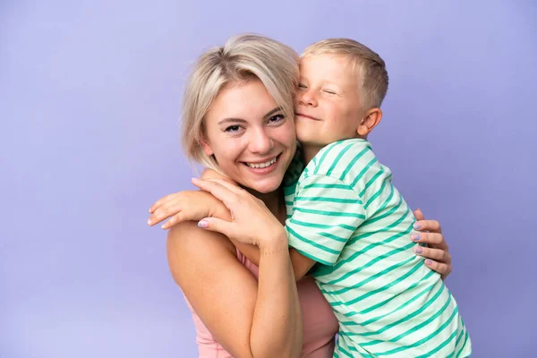 Mother Son Isolated Background — Stock Photo, Image