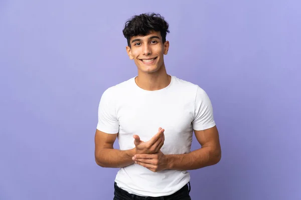 Young Argentinian Man Isolated Background Laughing — Stock Photo, Image