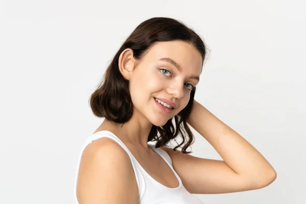 Adolescente Ukrainienne Isolée Sur Fond Blanc Portrait — Photo