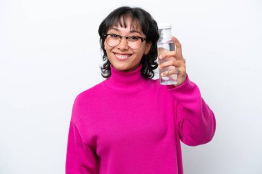 Young Argentinian woman isolated on white background