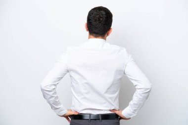 Brezilyalı iş adamı arka planda beyaz arkaplanda izole edildi