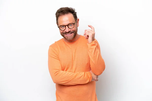 Middle Age Caucasian Man Isolated White Background Laughing —  Fotos de Stock