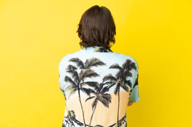 Üst düzey Hollandalı arka planda sarı arka planda izole edilmiş.