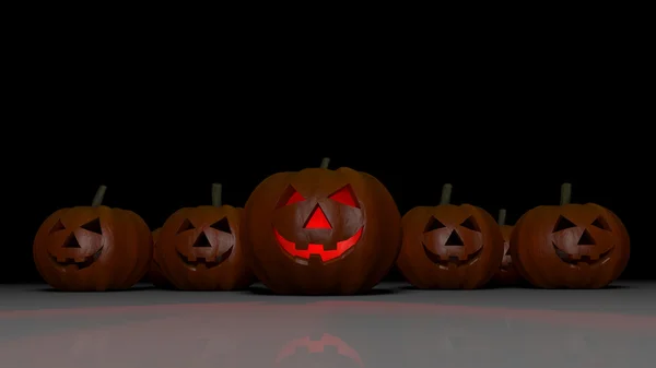 Улыбающийся фонарь Хэллоуина — стоковое фото