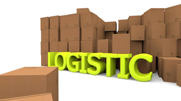 Logistiska kartonger — Stockfoto