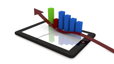 Boş ekranlı Tablet pc bilgisayarı