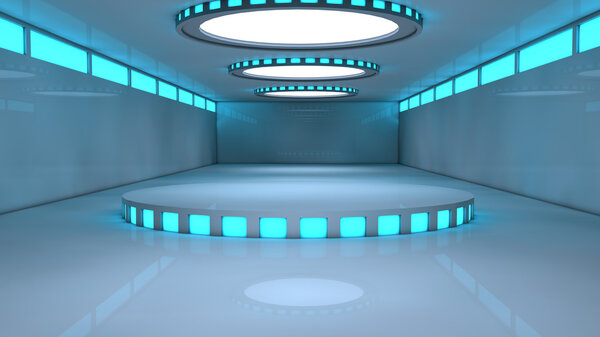 футуристический коридор
