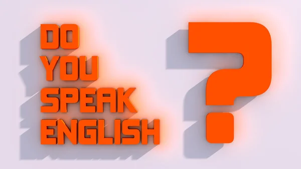 Mówisz po angielsku?? — Zdjęcie stockowe