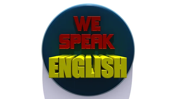 Hablamos inglés. — Foto de Stock