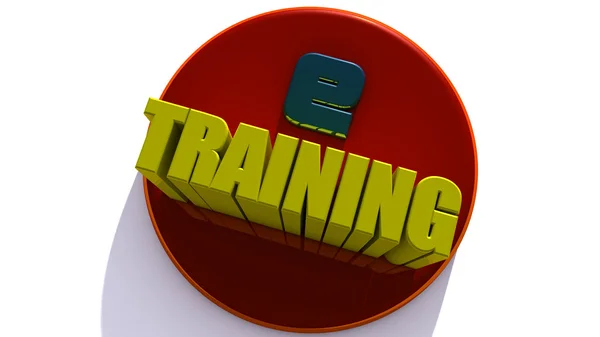 E-training red 3d button — Stock Photo, Image