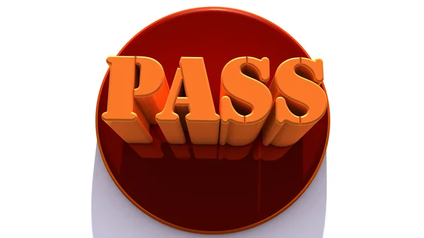 Rode 3d knop Pass — Stockfoto