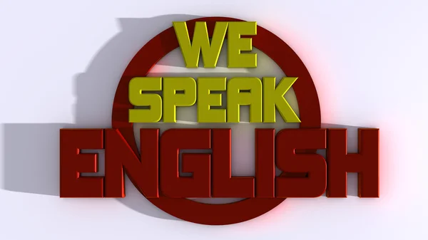 We speak english — Stock Photo, Image