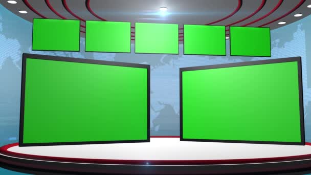 TV de pantalla verde — Vídeos de Stock