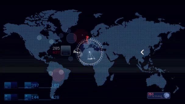 Mapa Mundial — Vídeo de stock