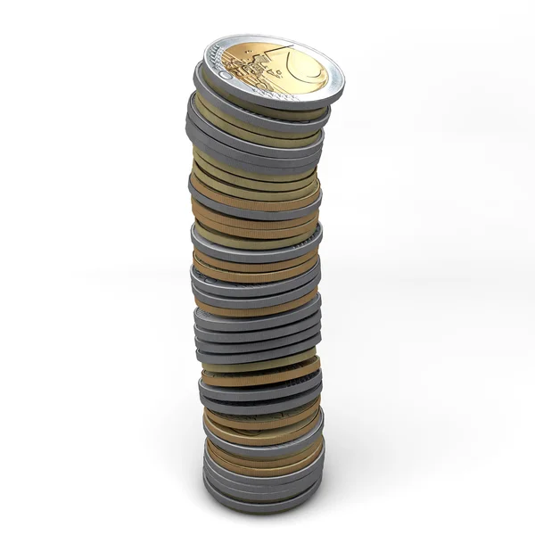 Coins stacked — Stock Photo, Image