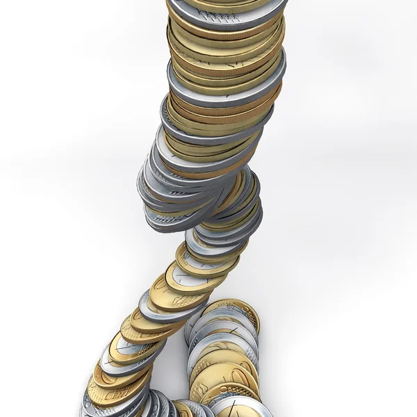 Coins stacked — Stock Photo, Image