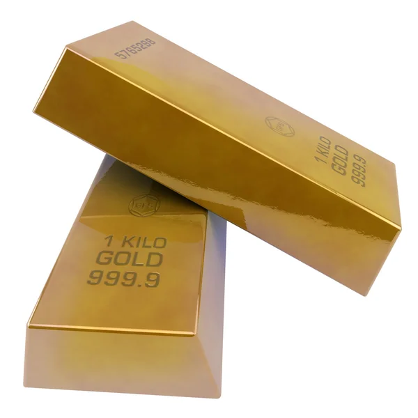 Duas barras de ouro — Fotografia de Stock