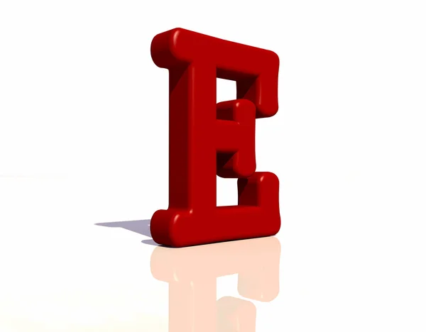 Letra E — Foto de Stock