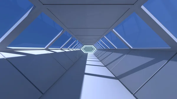 Futuristiska korridor — Stockfoto