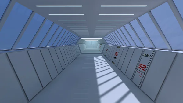 Futuristische corridor — Stockfoto