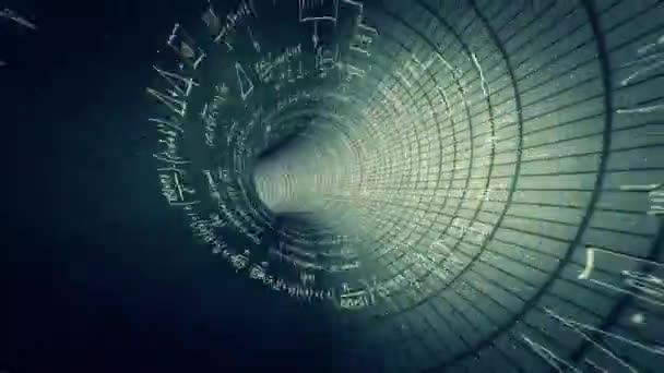 Tunneln Data — Stockvideo