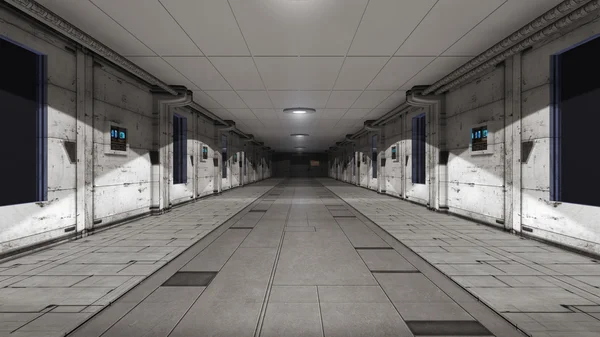 Scifi corridor — Stockfoto