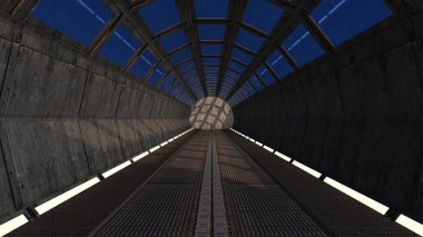 fütüristik iç koridor