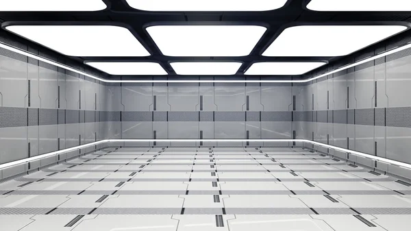 Futuristische interieur corridor — Stockfoto