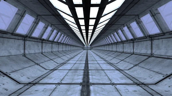 Futuristic interior corridor — Stock Photo, Image